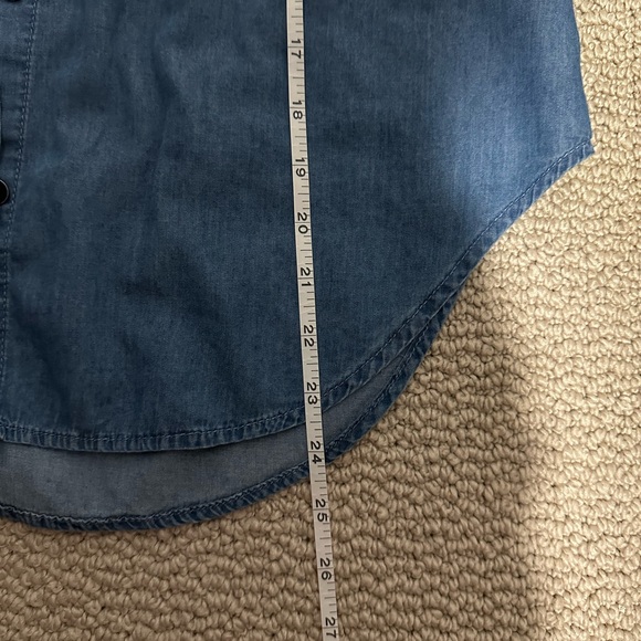 Gap Tops | Gap Split-Back Denim Shirt 100% Cotton | Size Small | Blue - Picture 6 of 8
